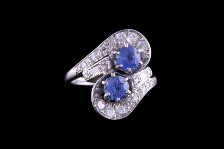 Platinum Sapphire and Diamond Dress Ring