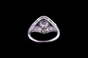 Platinum Diamond and Sapphire Dress Ring