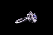 18ct White Gold Diamond and Tanzanite Dress Ring