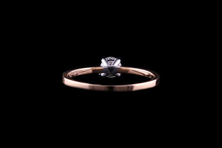 18ct Rose Gold Diamond Single Stone Ring