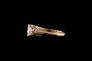 18ct White Gold Diamond and Ruby Three Stone Ring
