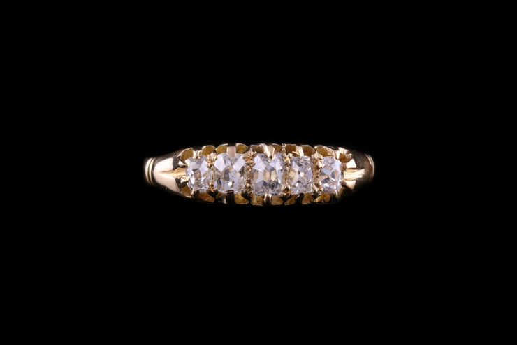 Victorian 18ct Yellow Gold Five Stone Ring