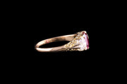 18ct Yellow Gold Diamond and Thai Ruby Three Stone Ring