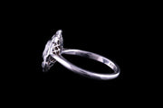 Art Deco 18ct White Gold Diamond and Sapphire Dress Ring
