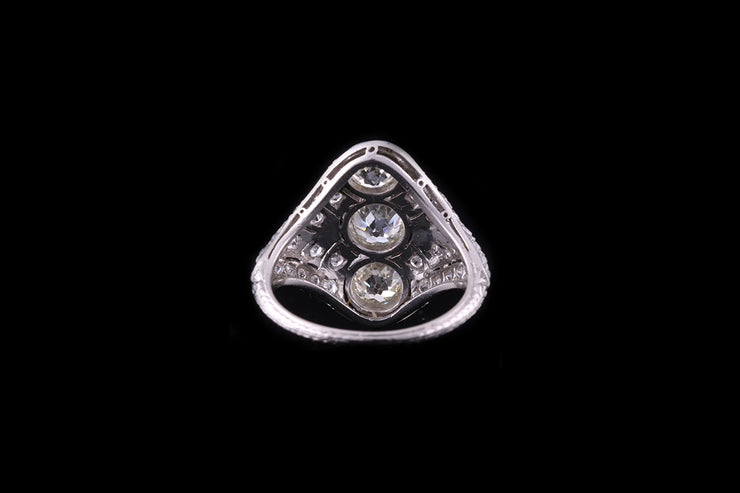 Platinum Diamond Three Stone Diamond Set Dress Ring