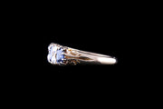 18ct Yellow Gold Diamond and Sapphire Seven Stone Ring