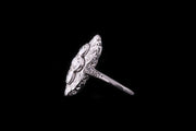 Platinum Diamond Marquise Shaped Dress Ring