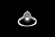Platinum Marquise Diamond and Emerald Dress Ring