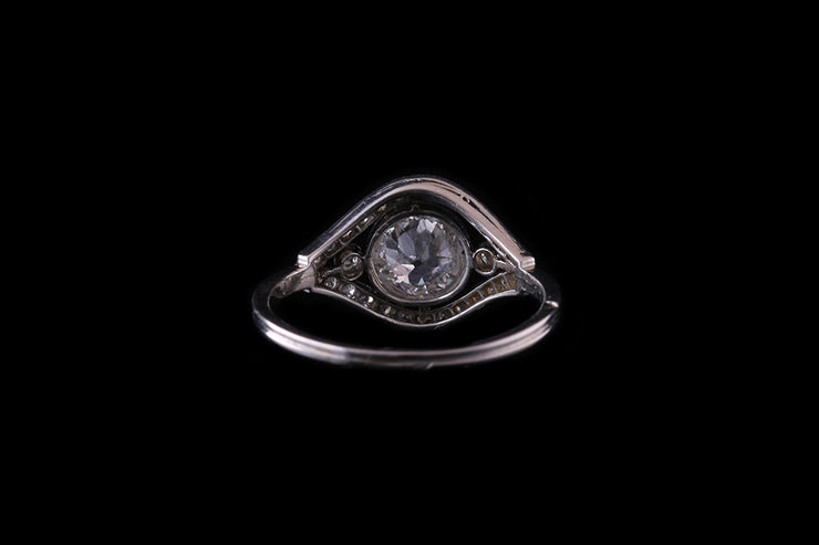 French Platinum Diamond Dress Ring