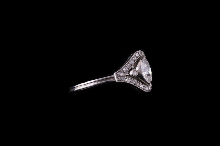 French Platinum Diamond Dress Ring