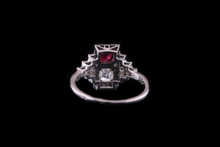 18ct White Gold Ruby and Diamond Dress Ring