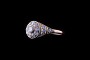 14ct Rose Gold Diamond Bombe Style Ring