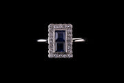 18ct White Gold Sapphire and Diamond Dress Ring