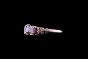 18ct Yellow Gold Ruby and Diamond Nine Stone Ring