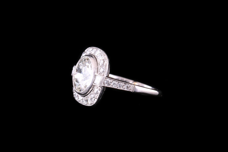 Platinum Diamond Target Dress Ring