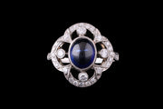 Platinum Sapphire and Diamond Dress Ring