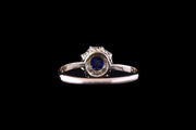 18ct Yellow Gold Diamond and Sapphire Round Cluster Ring