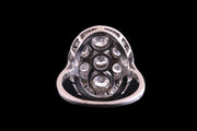 Platinum Diamond Oval Decorative Dress Ring