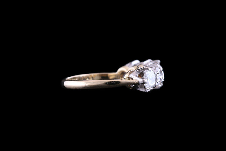 18ct Yellow Gold and White Gold Diamond Five Stone Ring