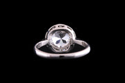 Platinum Diamond Target Ring