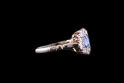 15ct Yellow Gold Diamond and Sapphire Cluster Ring