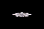 Platinum Diamond Three Stone Ring