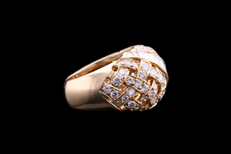 Tiffany & Co 18ct Yellow Gold Diamond Bombe Style Dress Ring