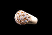 Tiffany & Co 18ct Yellow Gold Diamond Bombe Style Dress Ring