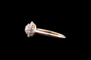Victorian 18ct Yellow Gold and Platinum Diamond Cluster Ring