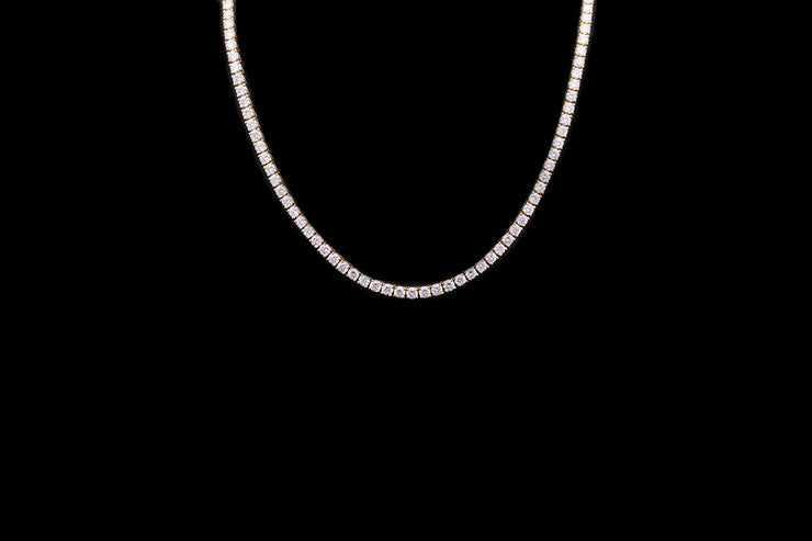18ct Yellow Gold Diamond Riviere Necklace