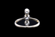 Edwardian 18ct Yellow Gold and Platinum Diamond Three Stone Dress Ring