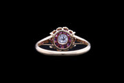 Edwardian 18ct Yellow Gold Diamond and Ruby Cluster Ring