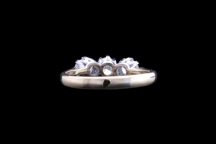 18ct Yellow Gold and White Gold Diamond Three Stone Ring