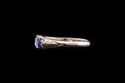 Victorian 18ct Yellow Gold Diamond and Sapphire Three Stone Ring