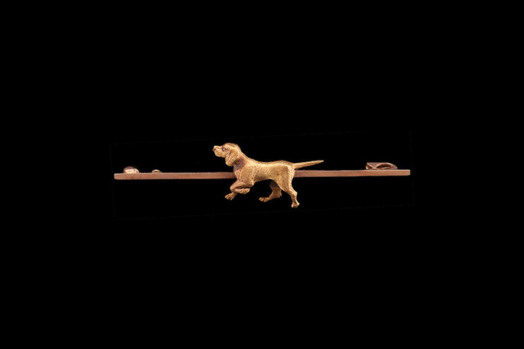 Victorian 15ct Yellow Gold Pointer Dog Brooch