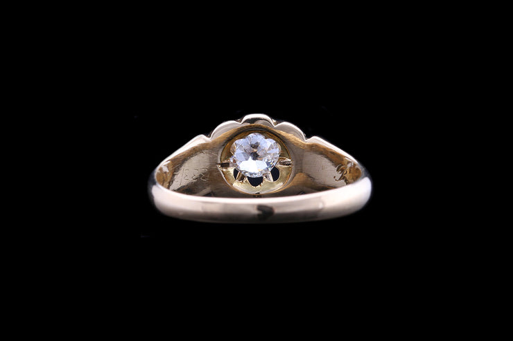 Victorian 18ct Yellow Gold Diamond Gypsy Ring
