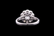 Platinum Diamond Flower Cluster Ring