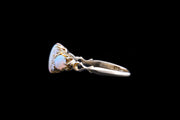 Victorian 18ct Yellow Gold Diamond and Opal Nine Stone Ring