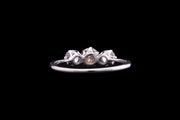 Art Deco 18ct White Gold and Platinum Diamond Three Stone Ring