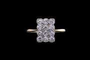 Edwardian 18ct Yellow Gold and Platinum Diamond Dress Ring