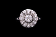 Platinum Diamond Round Cluster Ring