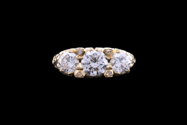 18ct Yellow Gold Diamond Three Stone Ring