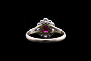 18ct Yellow Gold Diamond and Ruby Cluster Ring