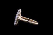 Edwardian 18ct Yellow Gold Diamond and Sapphire Dress Ring