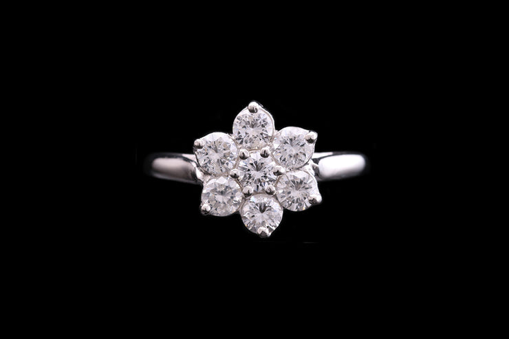 Platinum Diamond Cluster Ring