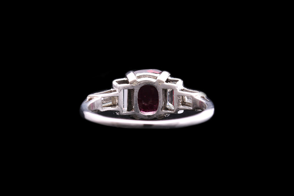 Platinum Diamond and Ruby Dress Ring – Mortimers Jewellers