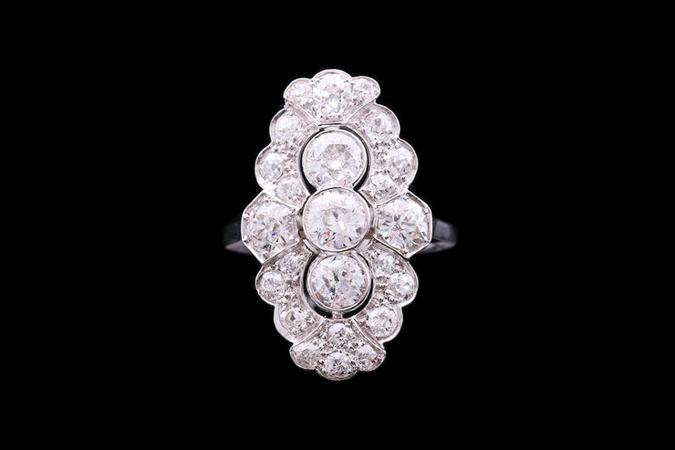 Art Deco 18ct White Gold and Platinum Diamond Dress Ring Mortimers Jewellers Art Deco 18ct White Gold and Platinum Diamond Dress Ring Mortimers Jewellers