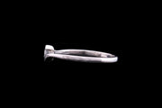 18ct White Gold Diamond Single Stone Ring with Twist Shoulders