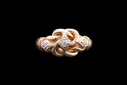 Edwardian 18ct Yellow Gold Diamond Dress Ring