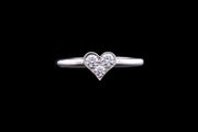 Tiffany & Co Platinum Diamond Heart Dress Ring